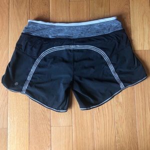 Lululemon black running shorts